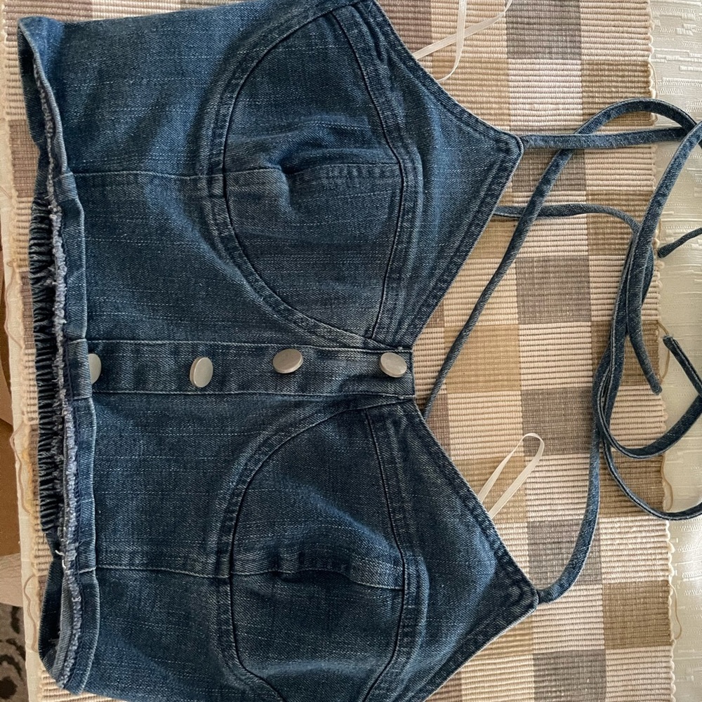 Denim crop top
